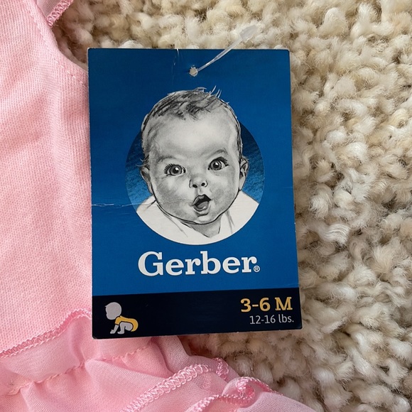 Adorable pink Gerber Baby bodysuit with tutu skirt. - Picture 2 of 6